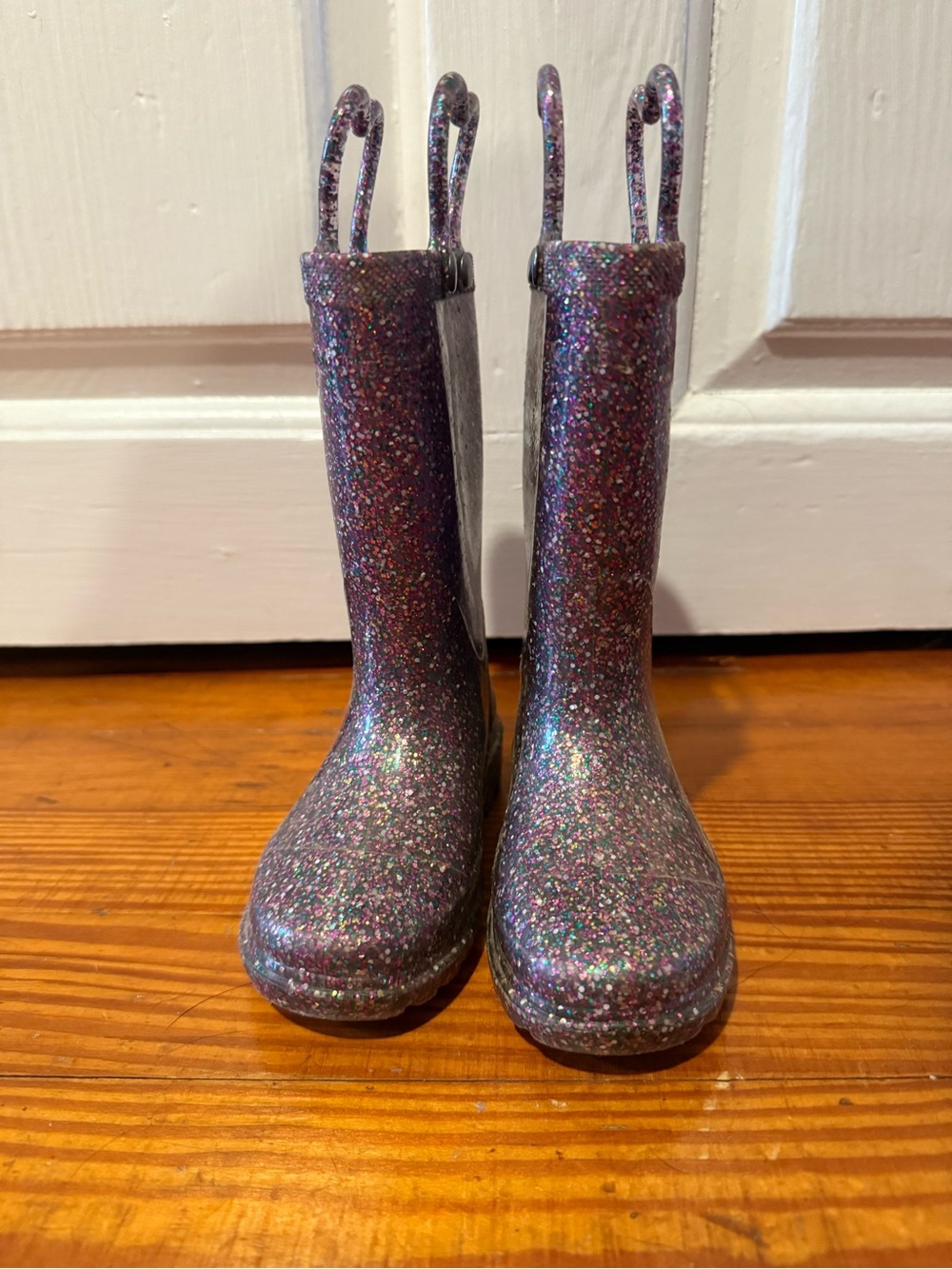 Western Chief purple glitter light up rain boots